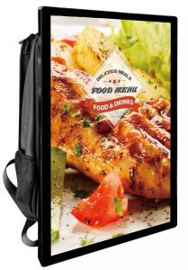 21.5 inch LCD Backpack with Custom LCD Screen for Portable Video Advertising Player, 1920*1080 Resolution Ratio, Human Walking Backpack Digital Billbo