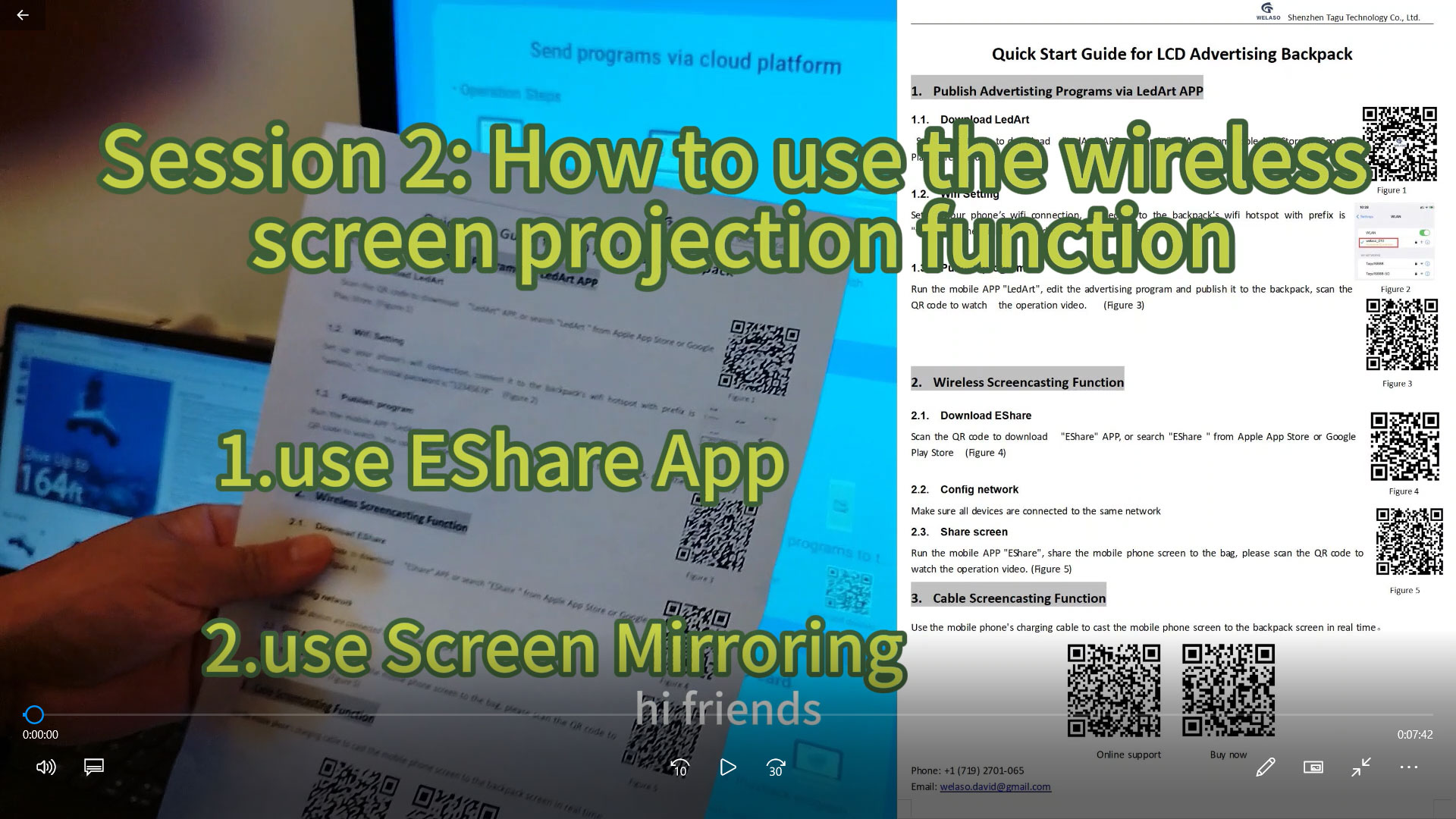 Session 2: How to use EShare and Screen Mirroring to wireless projector function