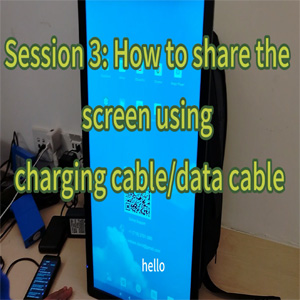 How to use the charging cable/data cable to share your mobile phone screen to the LCD backpack screen in real time