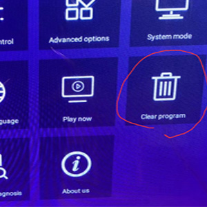 How to clear the program?