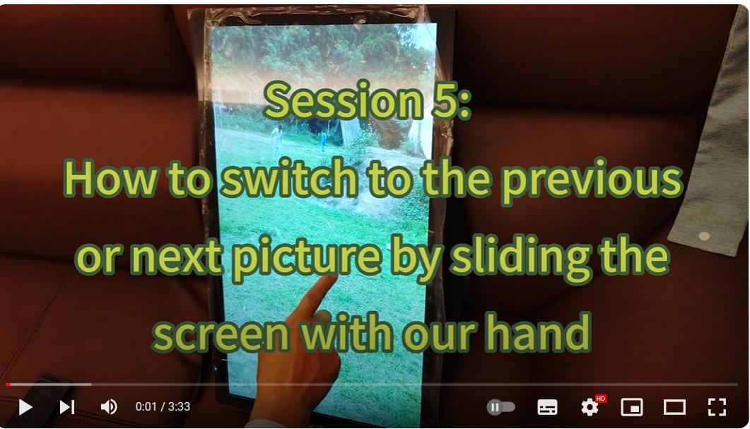 How to slide to previous /next picture by touch screen